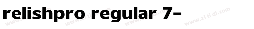 relishpro regular 7字体转换